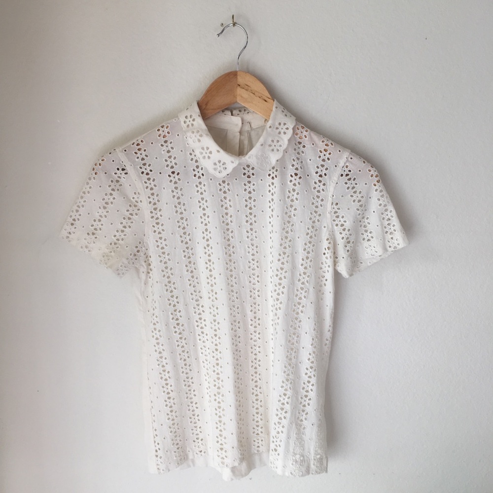 eyelet lace tee